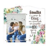 Porta-retrato com elástico família é o amor de deus...20,5x18 - zenir presentes
