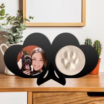 Porta Retrato com Massinha para Registro Eterno da Patinha PET - Porta Retrato Cachorro - Up Art Personalizados