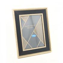 Porta-retrato com moldura preta e dourado 5x7 - 13x18cm