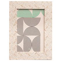 Porta retrato com moldura texturizada Geometric cinza Wolff 10x15 Porta retrato com moldura texturizada Geometric cinza Wolff 10x15