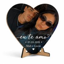 Porta Retrato Coração Personalizado Com Foto E Base 14x19cm Porta Retrato Coração Personalizado Com Foto E Base 14x19cm
