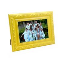 Porta Retrato De Madeira com Textura 10X15 - Pr16-10 Amarelo