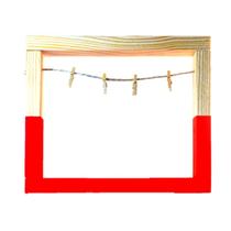 Porta retrato de madeira estilo rustico decor 22x19 vermelho Porta retrato de madeira estilo rustico decor 22x19 vermelho