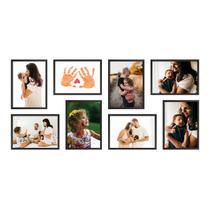 Porta Retrato de Parede 15x21 Moderno Kit Fotos Para Família Casa Decoração Moldura Branca