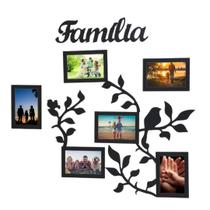 Porta Retrato de Parede em MDF - Cor Preta Porta Retrato de Parede em MDF - Cor Preta