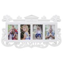 Porta Retrato de Parede Family para 4 Fotos Branco 10x15cm
