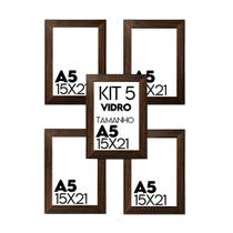 Porta retrato de Vidro 15x21cm Kit com 5 Unidades - Outlet Dos Quadros