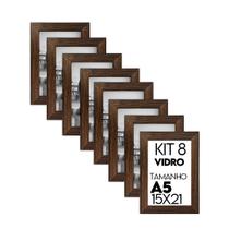 Porta retrato de Vidro Kit com 8 Molduras para Fotos 15x21cm Lembrancinha de Festa