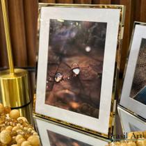 Porta-Retrato Decorativo Basic em Inox Dourado 15x20cm