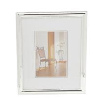 Porta Retrato Decorativo de Aço Inox Friso Prata 15cm x 20cm Wolff