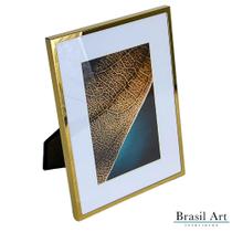 Porta-Retrato Decorativo em Basic em Inox Dourado 10x15cm Porta-Retrato Decorativo em Basic em Inox Dourado 10x15cm