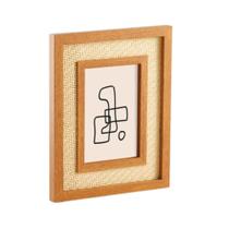 Porta Retrato Decorativo em Mdf com Rattan 10x15cm Mart