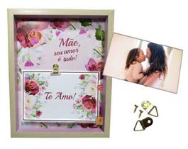 Porta Retrato Dia das Mães Quadro Lembrete com Lindas Frases Cor:Te Amo Porta Retrato Dia das Mães Quadro Lembrete com Lindas Frases Cor:Te Amo