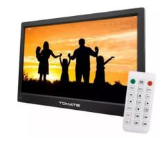 Porta Retrato Digital Som Video Controle Remoto 14 Polegadas Preto