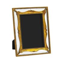 Porta Retrato Dourado Envelhecido Espelhado Design Classico