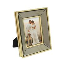 Porta Retrato Dourado Espelhada Fumê 13x18cm