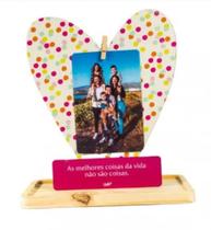 Porta retrato e objetos coracao frases cores e amores dose de Felicidade 38438