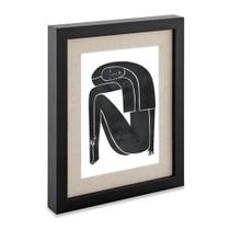 Porta-Retrato em MDF com Linho - Preto - Mart