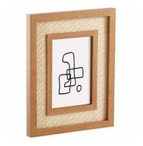 Porta-Retrato Em Mdf Com Rattan 10X15