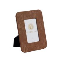 Porta Retrato Em Mdf E Pu Caramelo 10X15cm - Entrecasa