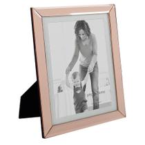 Porta Retrato Em Vidro E Metal Cobre 24,5Cm X 26,5Cm X 1Cm Porta Retrato Em Vidro E Metal Cobre 24,5Cm X 26,5Cm X 1Cm