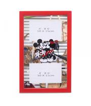 Porta Retrato Espelho Moldura Vermelha Para 2 Fotos 10X15cm Mickey e Minnie Disney Porta Retrato Espelho Moldura Vermelha Para 2 Fotos 10X15cm Mickey e Minnie Disney