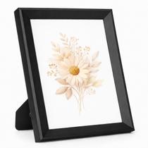 Porta Retrato Estilo Cor Madeira Preto 20 Cm X 25 Cm Decoração Para Casa