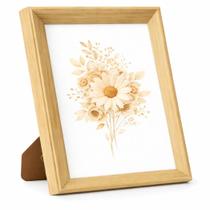 Porta Retrato Estilo Madeira Clara 20 Cm X 25 Cm Decoração Para Casa