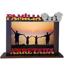 Porta Retrato FAMÍLIA ARRETADA Artesanal MDF Foto 10x15 Porta Retrato FAMÍLIA ARRETADA Artesanal MDF Foto 10x15