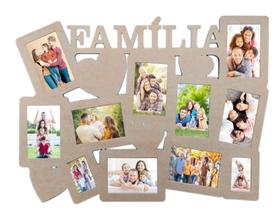 Porta Retrato Família Quadro 11 Fotos 10x15 CRU
