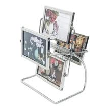 Porta Retrato Giratorio 8 Fotos Roda Gigante 10x15 Cm Prata