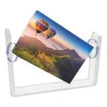 Porta Retrato Giratório Cristal Moldura Acrílico Suporte A6 Foto Display Fotografia Porta Retrato Giratório Cristal Moldura Acrílico Suporte A6 Foto Display Fotografia