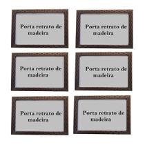 Porta retrato horizontal moldura trançada marrom 6und 15x21 - P.A Brinquedos