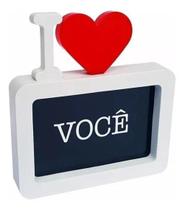 Porta Retrato I Love Amor Foto Presente Namorado 10X15Cm Cor