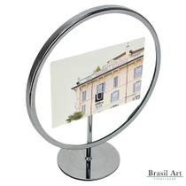 Porta-Retrato Infinity Prata 10x15cm - Moldura Decorativa Moderna E Flutuante