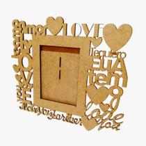 Porta Retrato Love Mdf Cru 10x15