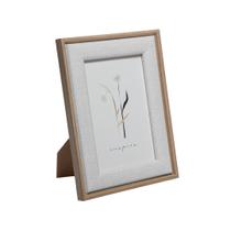Porta Retrato Lyor 10x15 Happy MDF Madeira Clara E Linho