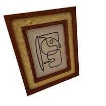 Porta Retrato Madeira - Borda Rattan 15 X 20cm Porta Retrato Madeira - Borda Rattan 15 X 20cm