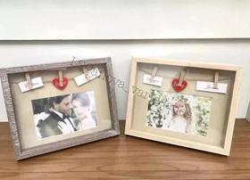 Porta Retrato Madeira Para 1 Foto 10x15cm Luxo Com Recadinho