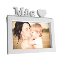Porta Retrato Mãe 20x15 cm Branco decorativo Plástico