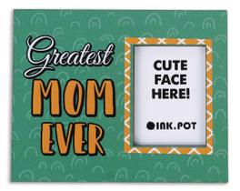 Porta-Retrato Magnético "Greatest Mom Ever" para Geladeira, Mini Moldura 8 x 10 cm - Inkdotpot