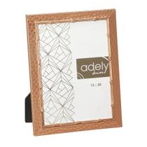 Porta Retrato Martelado Cobre/Rose 15X20cm - Adely Decor