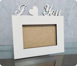 Porta Retrato MDF 10x15cm I Love You - Alta Qualidade