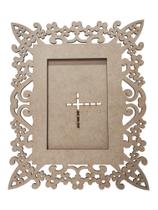 Porta Retrato MDF Cru Foto 10x15 Design Arabesco Florido Porta Retrato MDF Cru Foto 10x15 Design Arabesco Florido