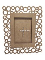Porta Retrato MDF Cru Foto 10x15 Design Bolinhas Circulos Porta Retrato MDF Cru Foto 10x15 Design Bolinhas Circulos