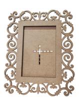 Porta Retrato MDF Cru Foto 10x15 Design Vintage Baroque Porta Retrato MDF Cru Foto 10x15 Design Vintage Baroque