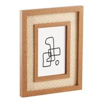 Porta Retrato MDF/Rattan 10x15 Toque Natural e Sofisticação para suas Fotos