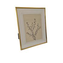 Porta retrato metal slim - dourado - borda interna