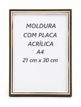 Porta Retrato Moldura 21x30 A4 Branca Para Decoração Fotos Certificados Porta Retrato Moldura 21x30 A4 Branca Para Decoração Fotos Certificados
