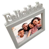 Porta Retrato Moldura Plastico Felicidade Família Fotos 10x15cm